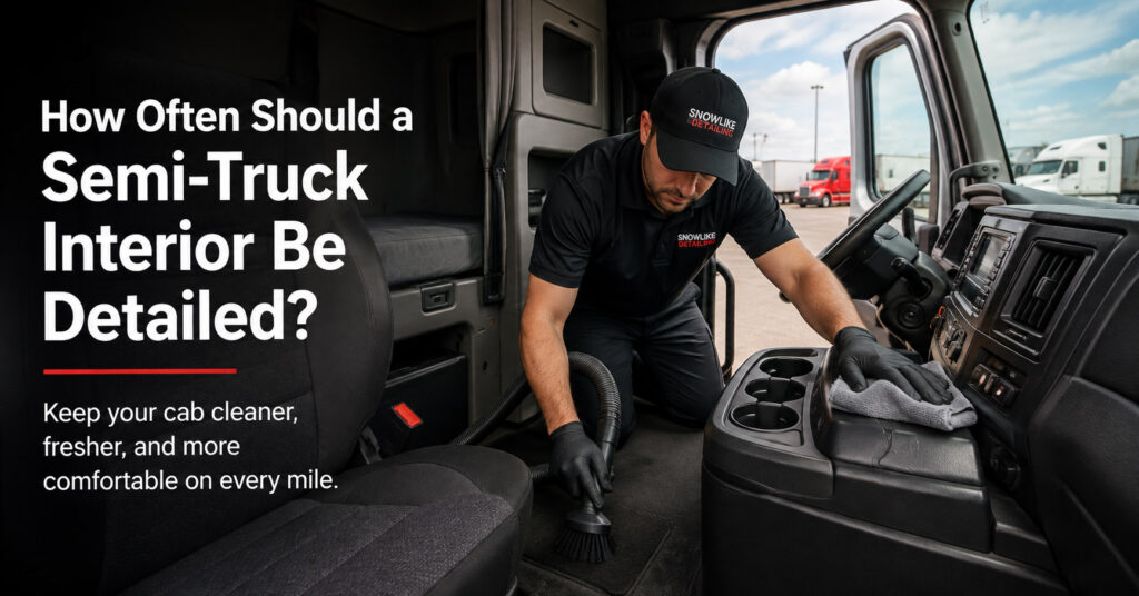 how often should a semi truck interior be detailed
