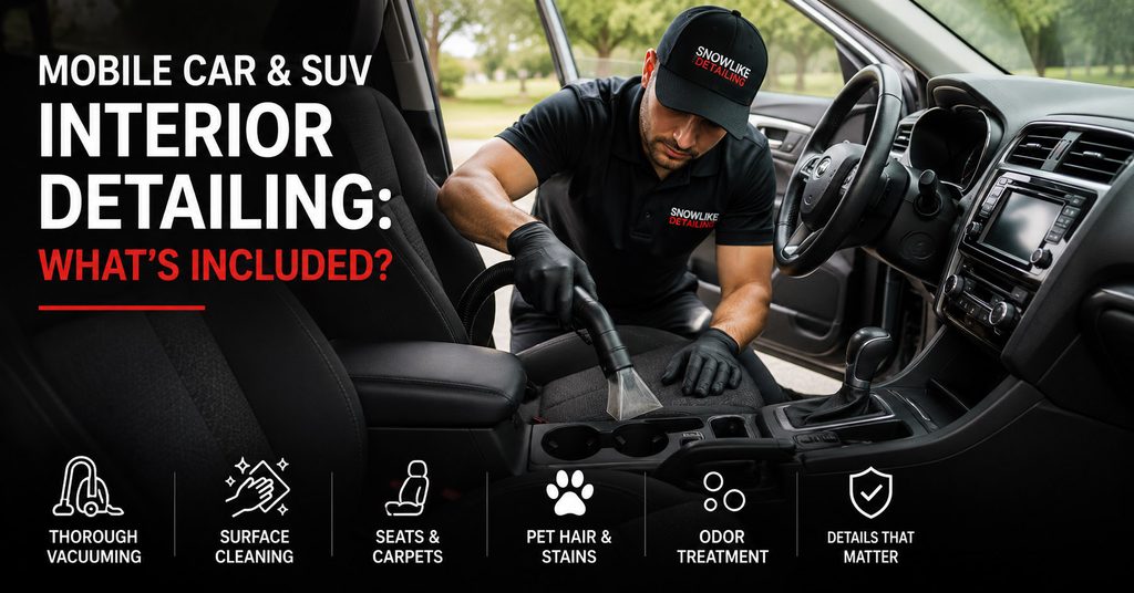mobile car and suv interior detailing what is included